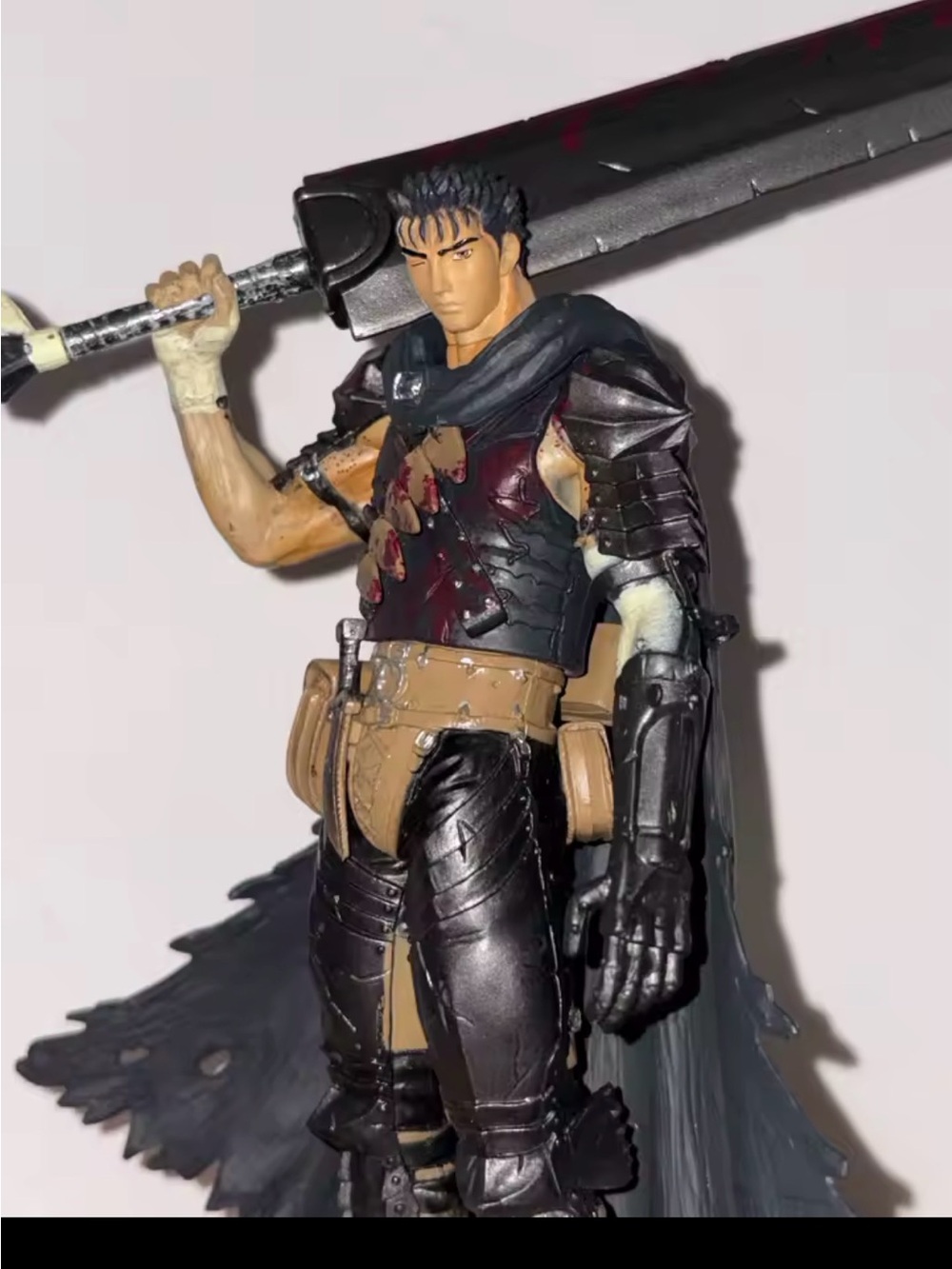 Guts Berserker Armor Action Figure - Black, Tan, Red Accents